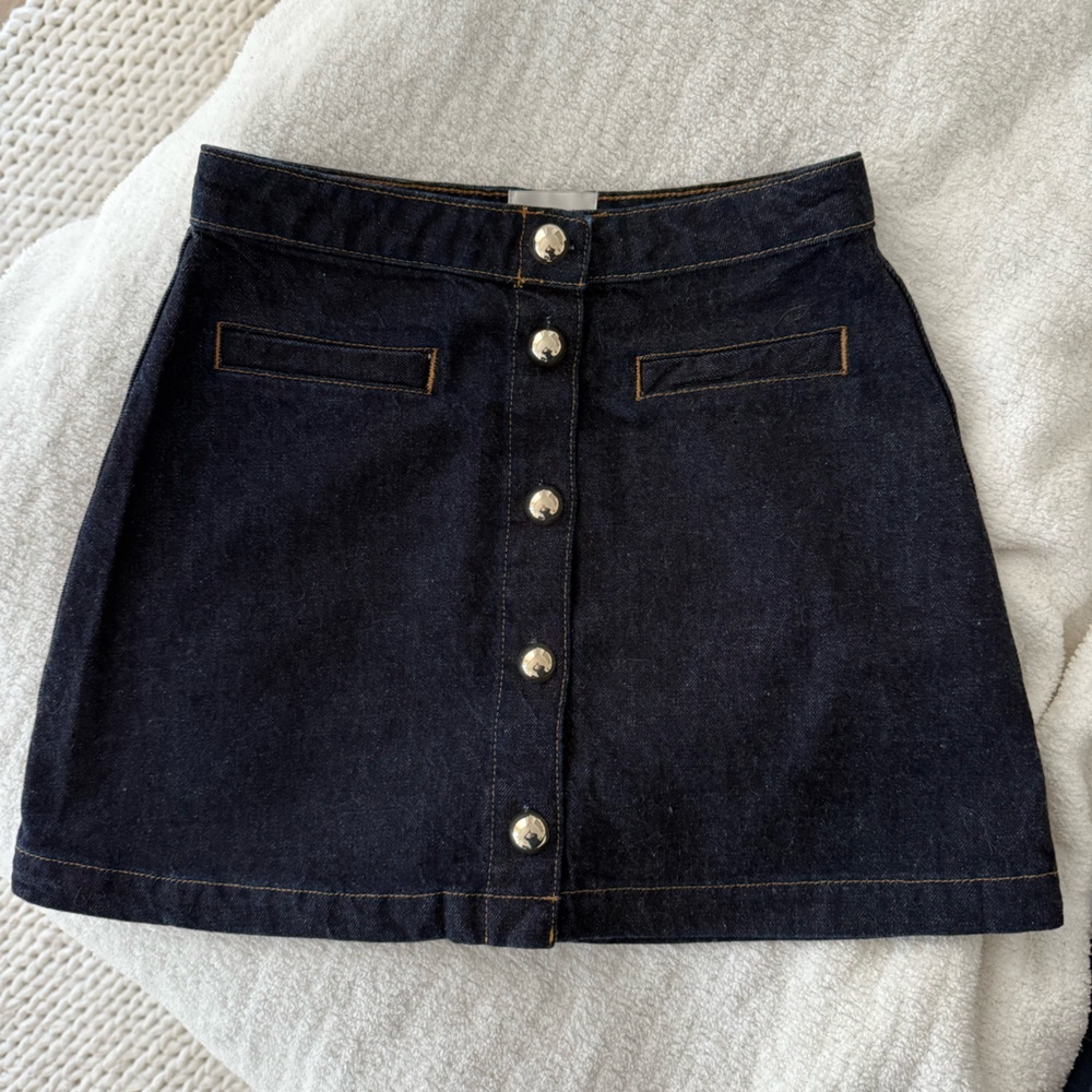 Reformation Amara High Rise Denim Mini Skirt